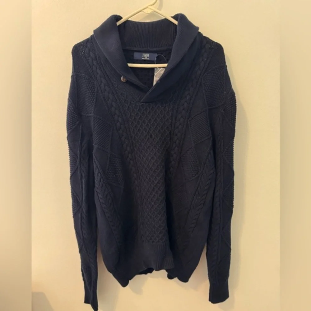 NWT JCrew Dark Blue Knit Sweater, Size L